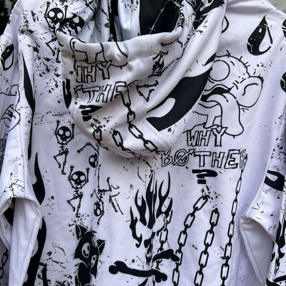 Whatever 21 Night Terror Pullover Sweatshirt Hoodie Streetwear skate 2X XXL $110 - Picture 7 of 8